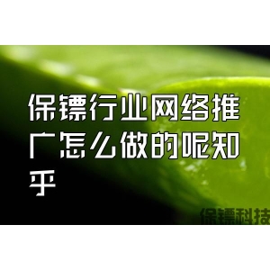 保镖行业网络推广怎么做的呢知乎
