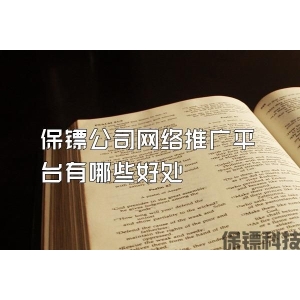保镖公司网络推广平台有哪些好处