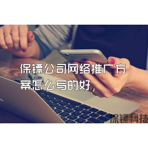 保镖公司网络推广方案怎么写的好