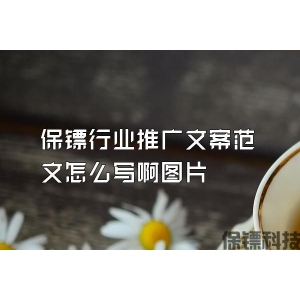 保镖行业推广文案范文怎么写啊图片