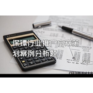 保镖行业推广方案策划案例分析题
