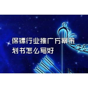 保镖行业推广方案策划书怎么写好