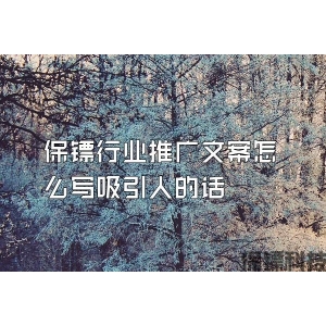 保镖行业推广文案怎么写吸引人的话