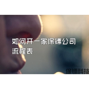 如何开一家保镖公司流程表