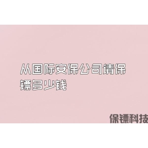 从国际安保公司请保镖多少钱