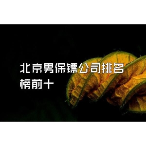 北京男保镖公司排名榜前十