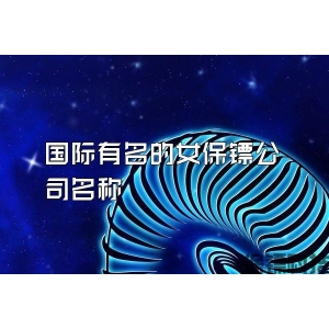 国际有名的女保镖公司名称