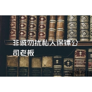 非诚勿扰私人保镖公司老板