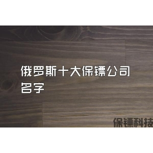 俄罗斯十大保镖公司名字