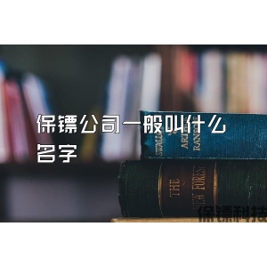 保镖公司一般叫什么名字