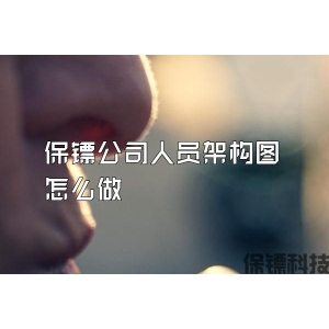 保镖公司人员架构图怎么做