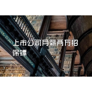 上市公司月薪两万招保镖