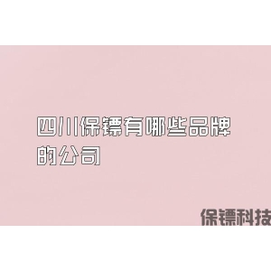 四川保镖有哪些品牌的公司