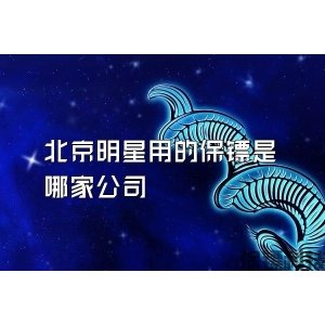 北京明星用的保镖是哪家公司