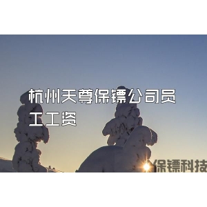 杭州天尊保镖公司员工工资