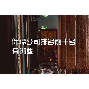 保镖公司排名前十名有哪些