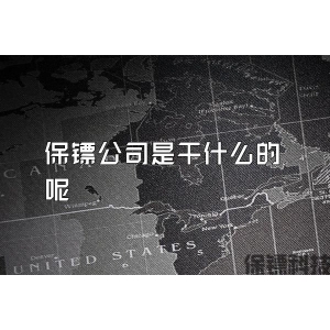 保镖公司是干什么的呢