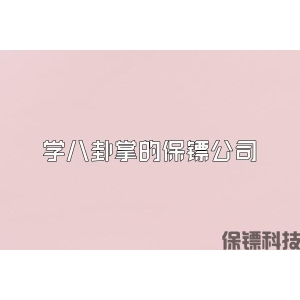 学八卦掌的保镖公司