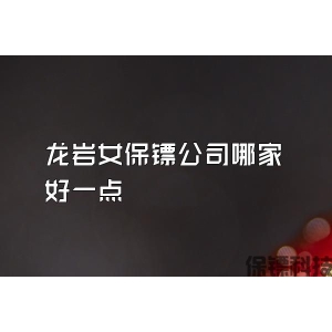 龙岩女保镖公司哪家好一点