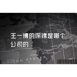 王一博的保镖是哪个公司的