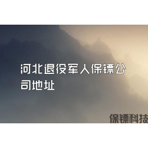 河北退役军人保镖公司地址