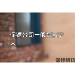 保镖公司一般有多少人