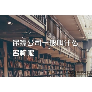 保镖公司一般叫什么名称呢
