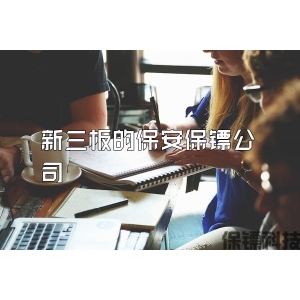 新三板的保安保镖公司