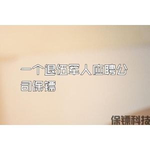 一个退伍军人应聘公司保镖