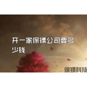 开一家保镖公司要多少钱