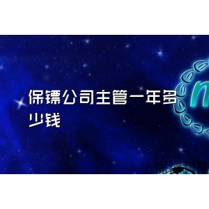 保镖公司主管一年多少钱