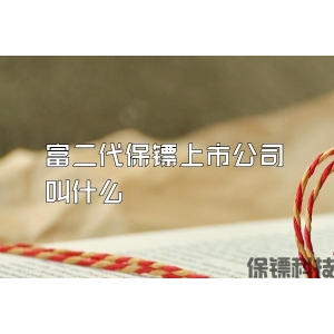 富二代保镖上市公司叫什么