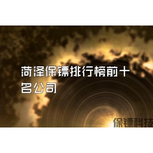 菏泽保镖排行榜前十名公司