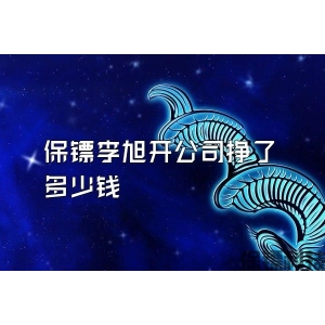 保镖李旭开公司挣了多少钱