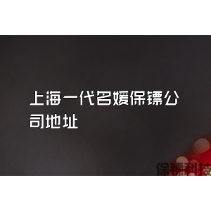 上海一代名媛保镖公司地址